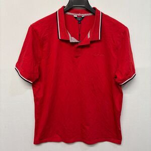 NWT Ben Sherman Men Short Sleeve Polo Shirt Top Size XL X-Large Red C033 -14